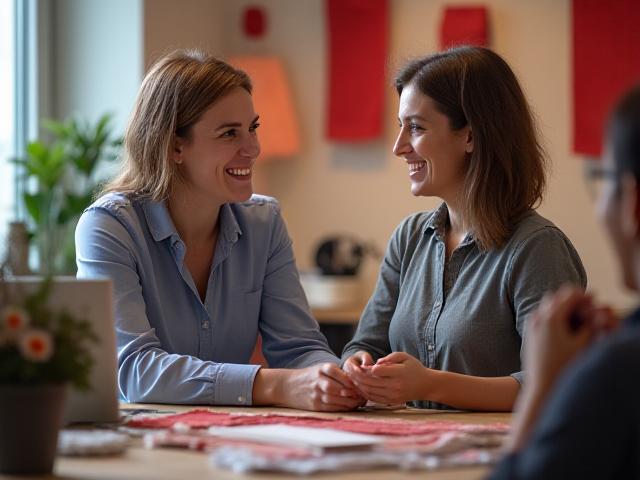 HR manager conducting a friendly stay interview